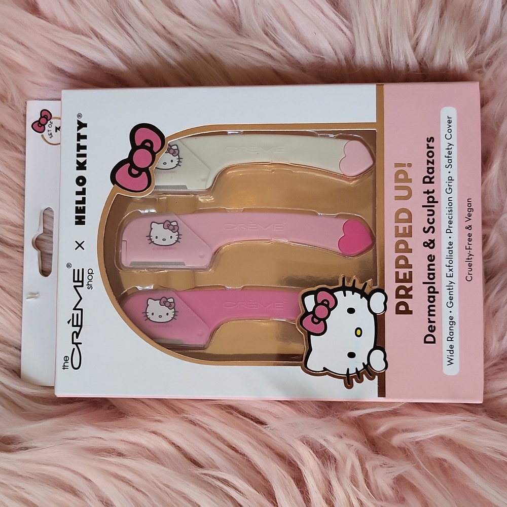 Brand New THE CREME SHOP HELLO KITTY Dermaplane & Sculpt Razors-3CT